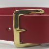 Red Leather Dress Belts for Santa and Mrs. Claus