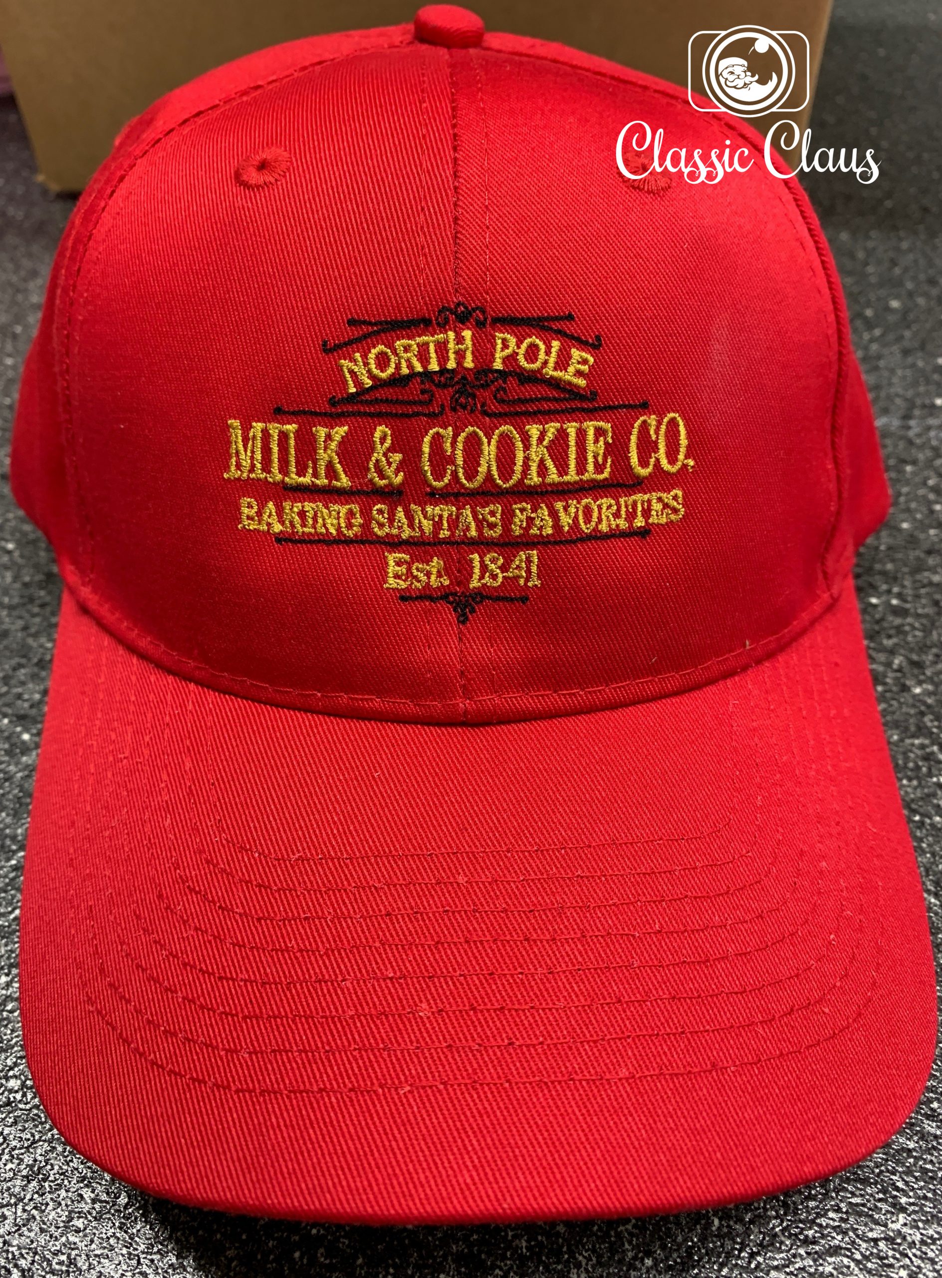 North Pole Milk and Cookie Company “Baking Santa’s Favorite” Est. 1841 Hat