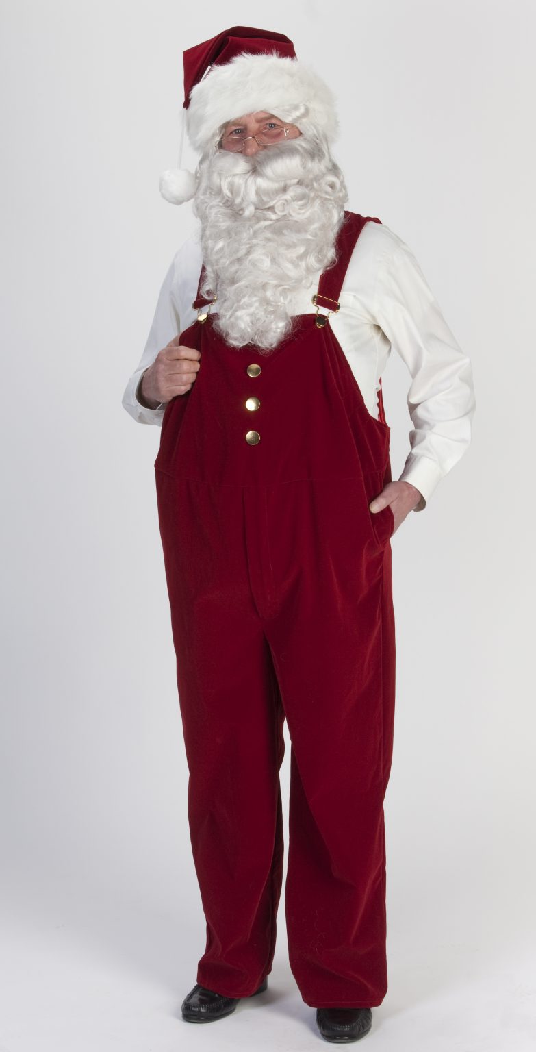 Burgundy Santa Velvet Overalls - Shop Classic Claus